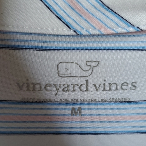 Vineyard Vines Blue and White Striped Polo Shirt - Picture 3 of 10